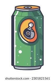 steel can of ice cold beer icon isolated