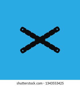 steel chain icon vector