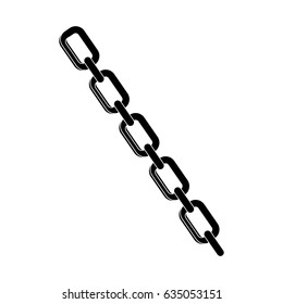 steel chain isolated icon