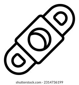 Steel cigar cutter icon outline vector. Smoke pipe. Burn pack