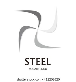 Steel circle of metallic abstract vector and logo design or template speed icon of transportation symbol concept
