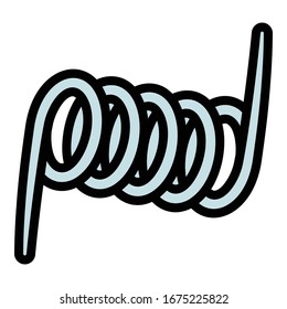Steel coil icon. Outline steel coil vector icon for web design isolated on white background