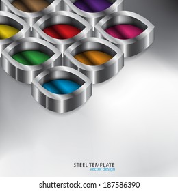 Steel color template vector design