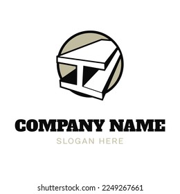 The steel construction logo is suitable for company logos in the field of construction services