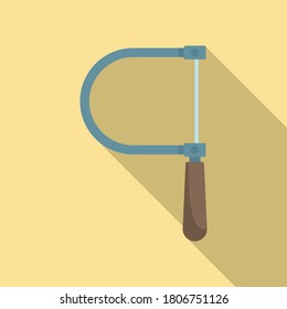 Icono de la sierra de copas de acero. Ilustración plana del icono vectorial de la sierra de acero para el diseño web