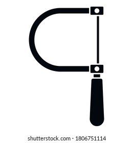 Steel coping saw icon. Simple illustration of steel coping saw vector icon for web design isolated on white background