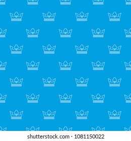 Steel crown pattern vector seamless blue repeat for any use