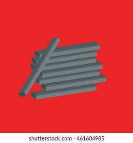 Steel design on red background,vector