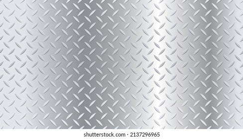 Steel diamond plate  metal flooring seamless pattern background  Iron texture gradient background  diamond embossed abstract  material steel stainless industry  aluminum grid floor walkway  Vector 