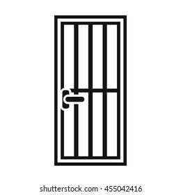 Steel door icon in simple style isolated vector illustration