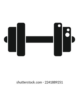 Steel dumbbell icon simple vector. Active workout. Daily gym