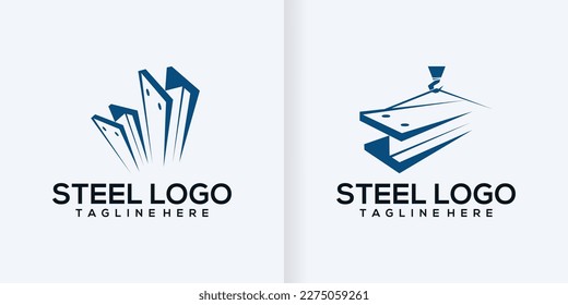 Steel Fabrication logo vector collection or construction logo illustration vector collection