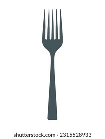 steel fork illustration over white
