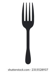 steel fork vector illustration over white