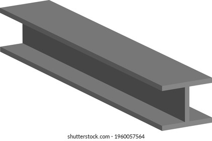 Steel frame (h steel) isolated vector illustration.