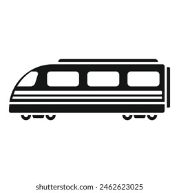 Steel front train icon simple vector. Fast speed move. Passenger transport