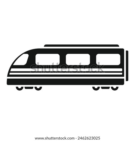 Steel front train icon simple vector. Fast speed move. Passenger transport