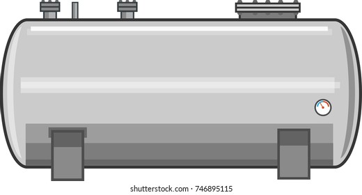 Steel Fuel and Gas Tank Vector