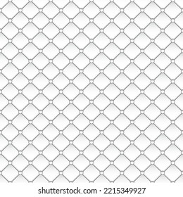 Steel grid seamless pattern vector illustration. 3d realistic metal mesh geometric texture with circles at tops of rhombuses in net, aluminum repeat lattice with ornament, rhomb protection network