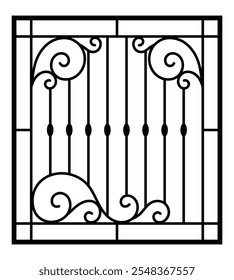 Steel grill design silhouette vector