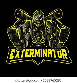 Steel Guardian Exterminator Robot Logo