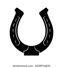 Steel horseshoe logo design icon vector template