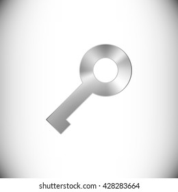 The steel icon representing key button for web or mobile devices.