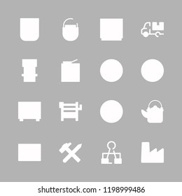 steel icon set. vector set about cart, factory, shield and paper clip icons set.