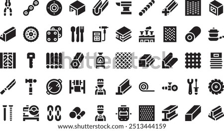 Steel icons High-Quality Vector Icons Collection with Editable Stroke. Ideal for Professional and Creative Projects.