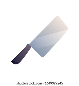 Steel Kitchen Knive on white background. Vector illustration in trendy flat style. EPS 10