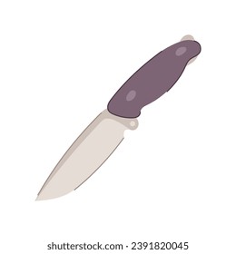 steel knife camping cartoon. pocket cut, wood trip, handle utility steel knife camping sign. isolated symbol vector illustration