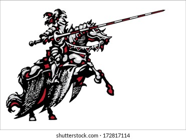 Steel Knight in four colors on a white background - left