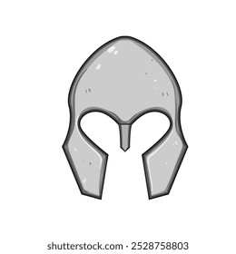 steel knight helmet cartoon. battle warrior, tournament gothic, plate chainmail steel knight helmet sign. isolated symbol vector illustration