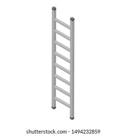 Steel ladder icon. Isometric of steel ladder vector icon for web design isolated on white background
