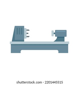 Steel lathe icon. Flat illustration of Steel lathe vector icon isolated on white background