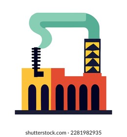 Steel machine symbolizes manufacturing isolated