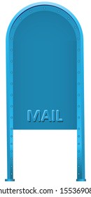 Steel mailbox for correspondence sidebar. Vector illustration.