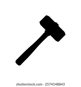 Steel mallet silhouette icon vector flat illustration design.