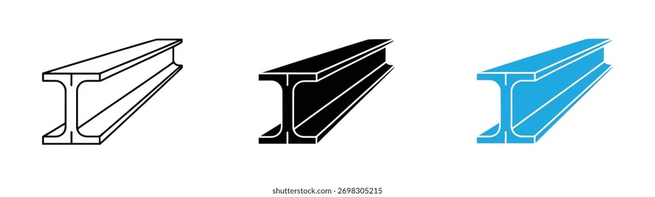 Symbolvektor aus Stahlmaterial, der Stärke, Haltbarkeit und moderne Konstruktion repräsentiert. Ideal für Bauelemente, Industriedesign und Hochleistungsanwendungen.