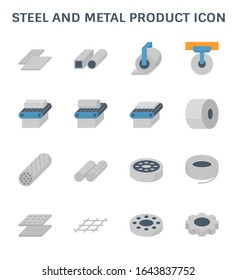 Steel and metal product vector icon design.