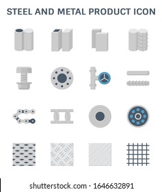 Steel and metal product vector icon design.