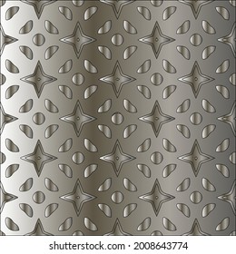 steel metallic gradient with a repeating pattern. Abstract metallic background.