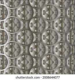 steel metallic gradient with a repeating pattern. Abstract metallic background.