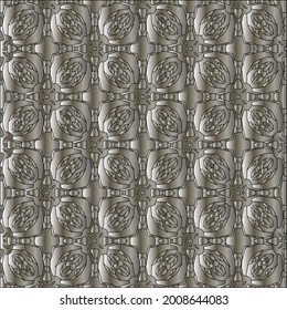 steel metallic gradient with a repeating pattern. Abstract metallic background.