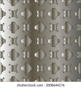 steel metallic gradient with a repeating pattern. Abstract metallic background.