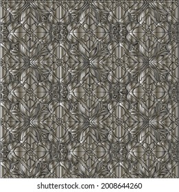steel metallic gradient with a repeating pattern. Abstract metallic background.