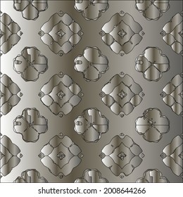 steel metallic gradient with a repeating pattern. Abstract metallic background.