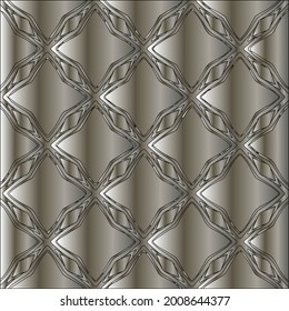 steel metallic gradient with a repeating pattern. Abstract metallic background.
