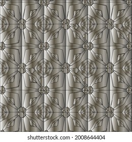 steel metallic gradient with a repeating pattern. Abstract metallic background.