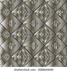 steel metallic gradient with a repeating pattern. Abstract metallic background.